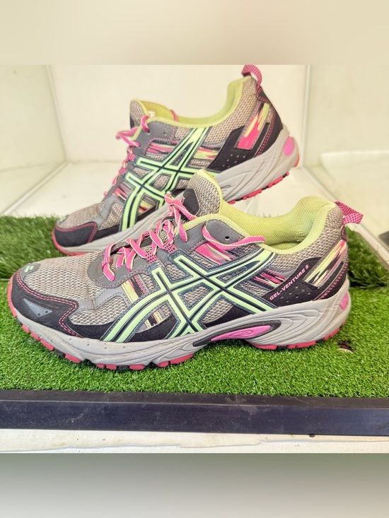 Asics Shoes - Asics Gel-Venture 5 Womens Size 10 Athletic Running Shoes Green Pink T5N8N